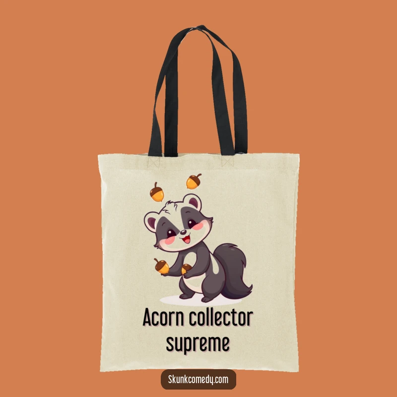 Funny Skunk Juggling Acorns Tote Bag - Carry Nature's Fun Gift
