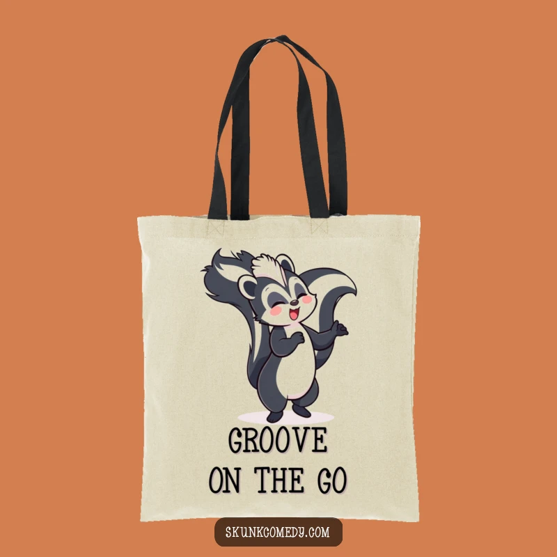 Funny Skunk Dancing Tote Bag: Carry Your Joy, Hilarious Gift!