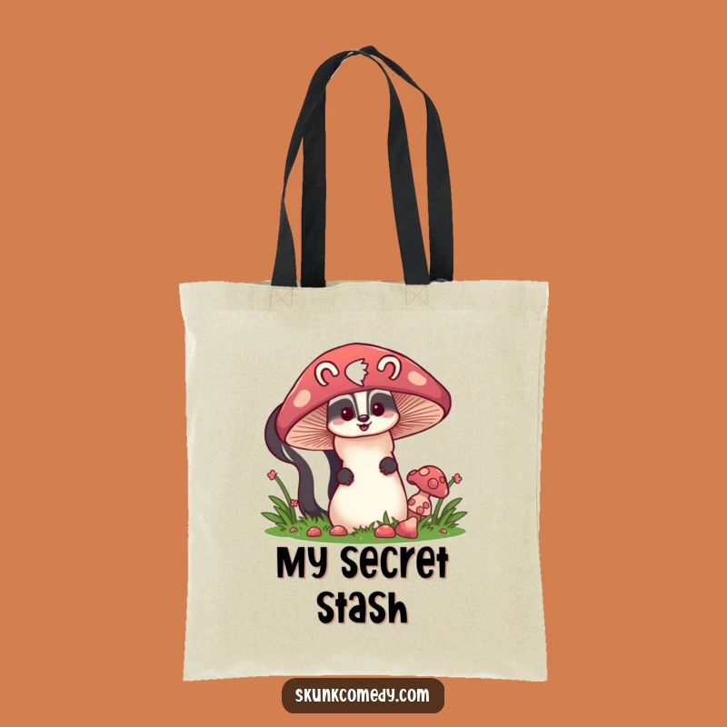 Funny Skunk Mushroom Tote Bag - Stylish Woodland Accessory, Perfect Gift