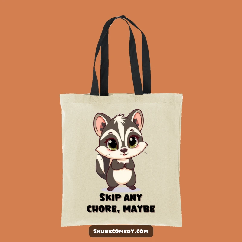 Funny Innocent Skunk Skip Tote Bag: Carry Your Cheer In This Cute Skunk Bag
